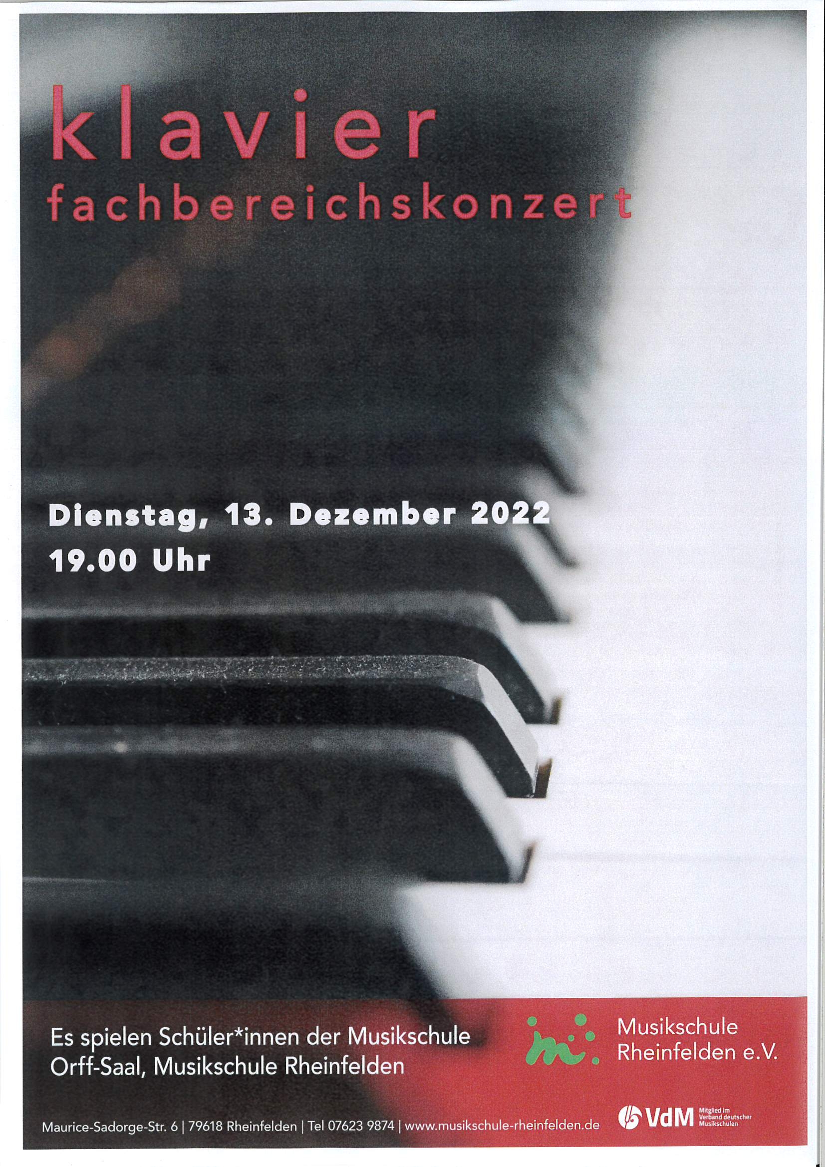 Veranstaltungen der Musikschule Rheinfelden/Baden e.V.