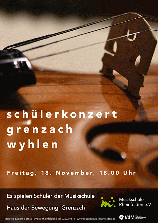 Schülerkonzert Grenzach Wyhlen, 18.11.2022
