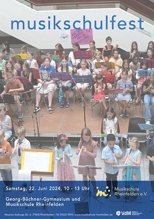 Musikschulfest am 22.06.2024, 10.00-13.00 Uhr