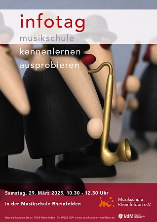Infotag Musikschule, 29.03.2025, 10.30-12.30, Musikschule Rheinfelden