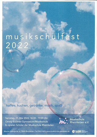 Musikschulfest am 21.05.2022, 14.00-17.00 Uhr