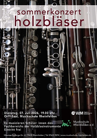 Sommerkonzert - Fachbereich der Holzbläser